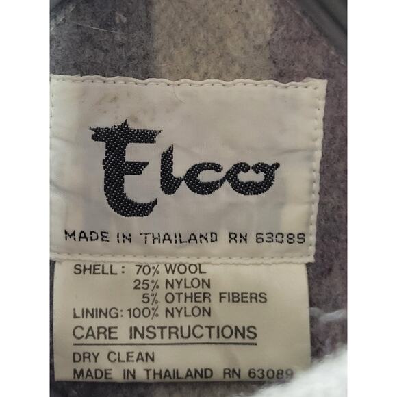 Elco 1950s 1960s Wool Blend Double Button Pink Purple Gray Coat Size 11/12 Large - Picture 5 of 8